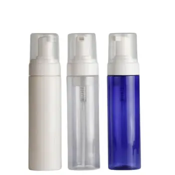 200ML caurspīdīgs/balts/zils, putojošs PET pudele ar putojošu sūkni izmanto, lai putas izsmidzinātāja vai ziepju dozators tīrāku pudeli em