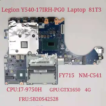 81T3 Lenovo Leģiona Y540-17IRH-PG0 Klēpjdators Mātesplatē PROCESORS: I7-9750H GPU:GTX1650 4G FY715 NM-C541 FRU 5B20S42528 100% Testa ok