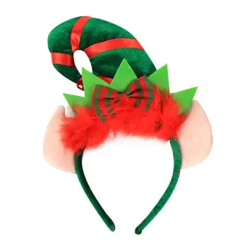 Cute Ziemassvētku Mati, ap Galvu stiprināmas Elf Maz Norādīja Cepure Galvas Elfu Galvas raga galvu ar Ausīm, Cepures ASV Akciju