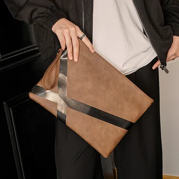 Iela jauno matēts ādas rokassomu korejas vīriešu soma liela jauda, somā vēstuli aploksnē iPad soma tendence