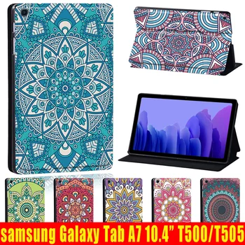 Tabletes Case for Samsung Galaxy Tab A7 10.4 Collu 2020. Gadam T500/T505 mandala PU Ādas Tablete Aizsargs Stāvēt Folio Vāks +Stylus