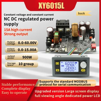 XY6015L CNC regulējams DC stabilizēta sprieguma barošanas nemainīga sprieguma un pastāvīga strāva 15A/900W solis uz leju modulis